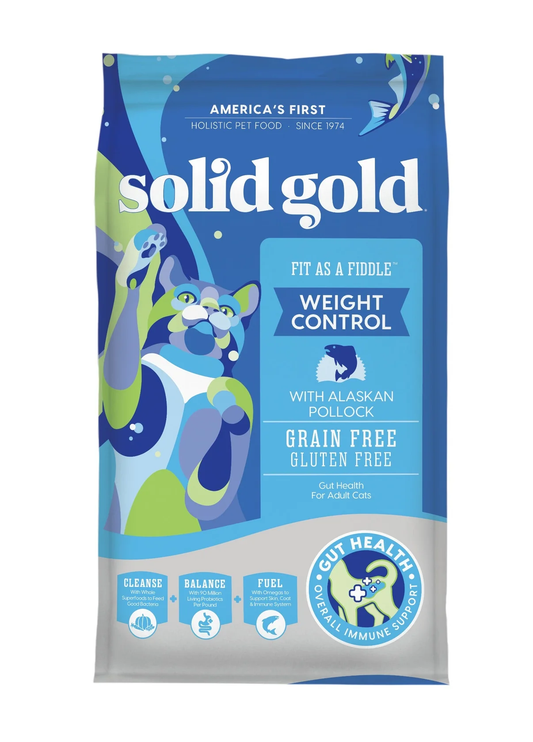 Solid Gold Adult Grain Free Fit as a Fiddle Alaskan Pollack Cat Food (3lb) - Dry Cat Food - The Family Pet