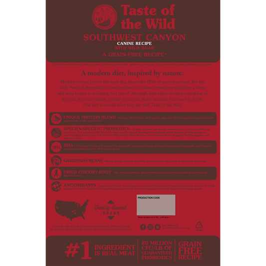 Taste of the Wild Adult Southwest Canyon Boar Canine Food