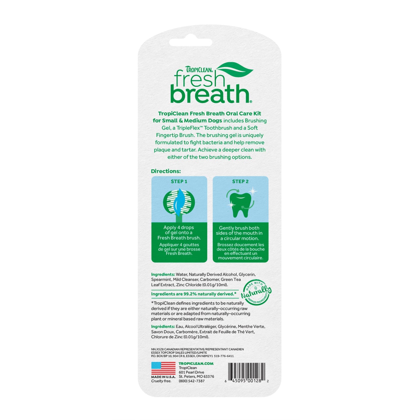 Dog Dental Care Kit Oral Health Tropiclean Complete 🦷