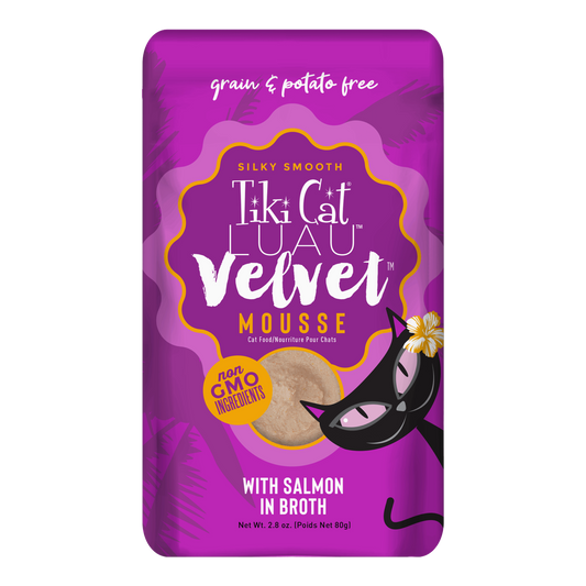 Tikicat Adult Velvet Mousse Salmon (2.8oz) - Wet Cat Food - The Family Pet