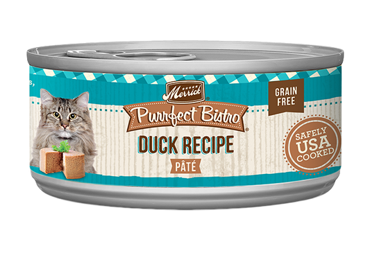 Merrick Purrfect Bistro Grain Free Adult Duck Pate Cat Food (3oz) - Merrick Wet Cat Food - The Family Pet