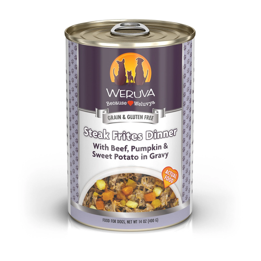 Weruva Steak Frites Dinner Wet Dog Food (14oz) - Weruva Wet Dog Food - The Family Pet