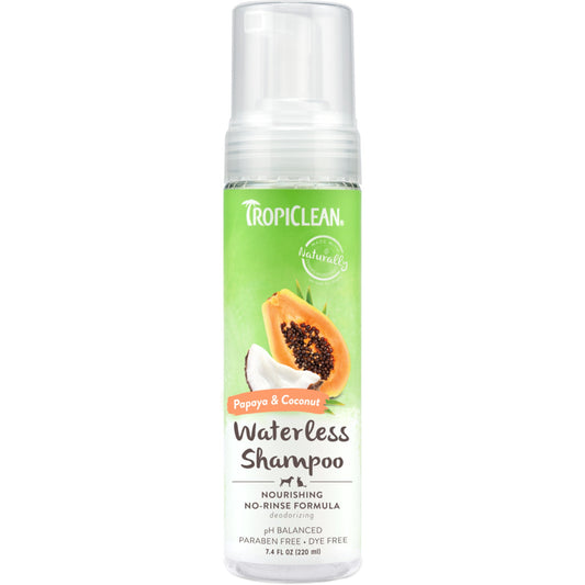 Tropiclean Papaya and Coconut Pet Waterless Shampoo (7.4oz) - Tropiclean - The Family Pet