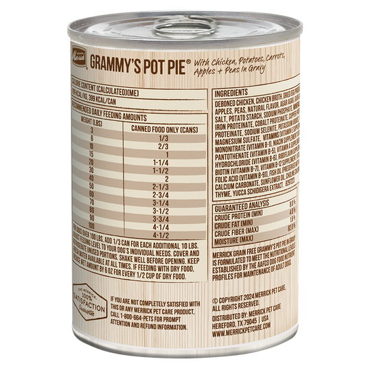 Merrick Grain Free Grammy Pot Pie Wet Dog Food (12.7oz)
