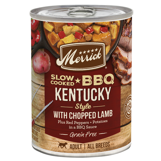 Merrick Slow Cooked Grain Free Adult BBQ Kentucky Lamb Wet Dog Food (12.7oz) - Merrick Wet Dog Food - The Family Pet