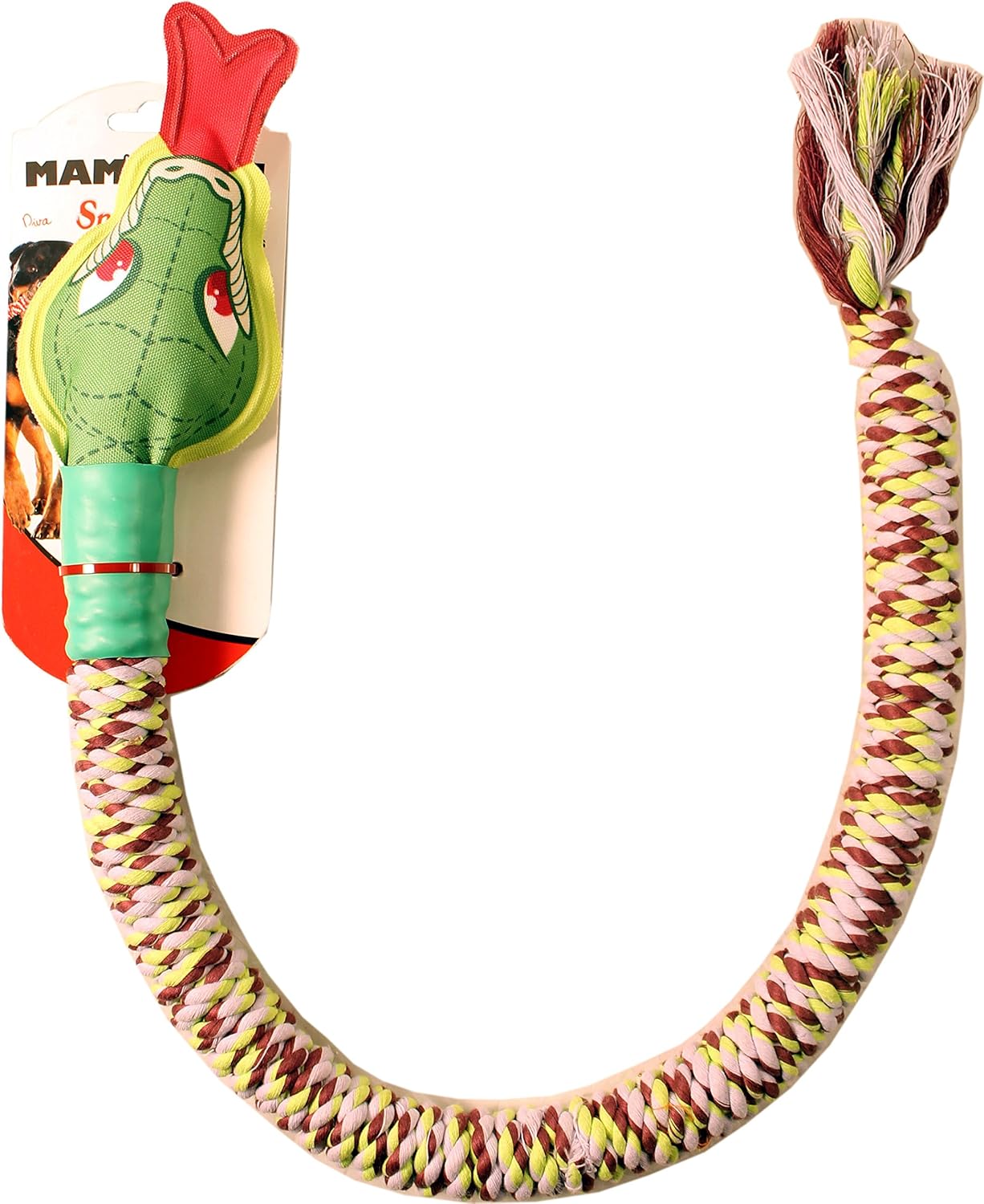 Dog Toy Rope Snakebiter Squeaky Mammoth ๐