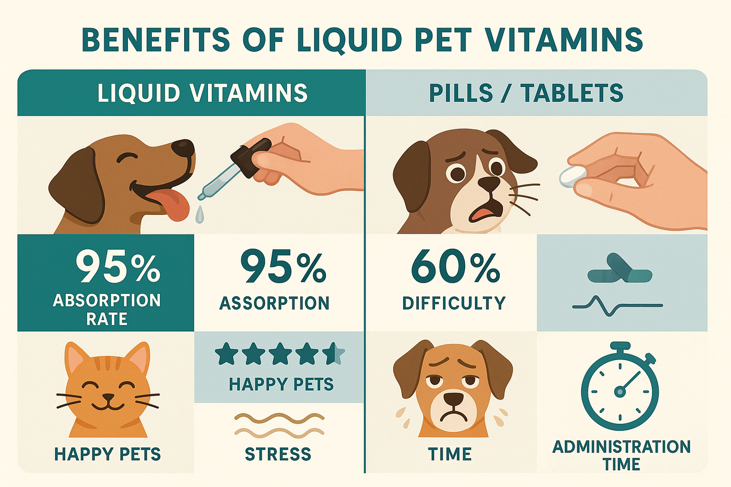 Liquid vs Pills Scientific Comparison Infographic