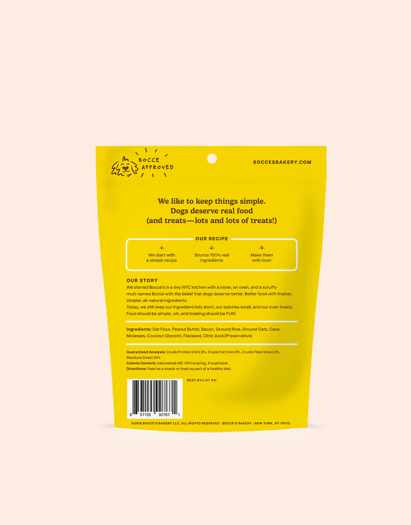 Bocces Training Bites Bac N Nutty Dog Treats (6oz) - Bocce's Dog Treats - The Family Pet