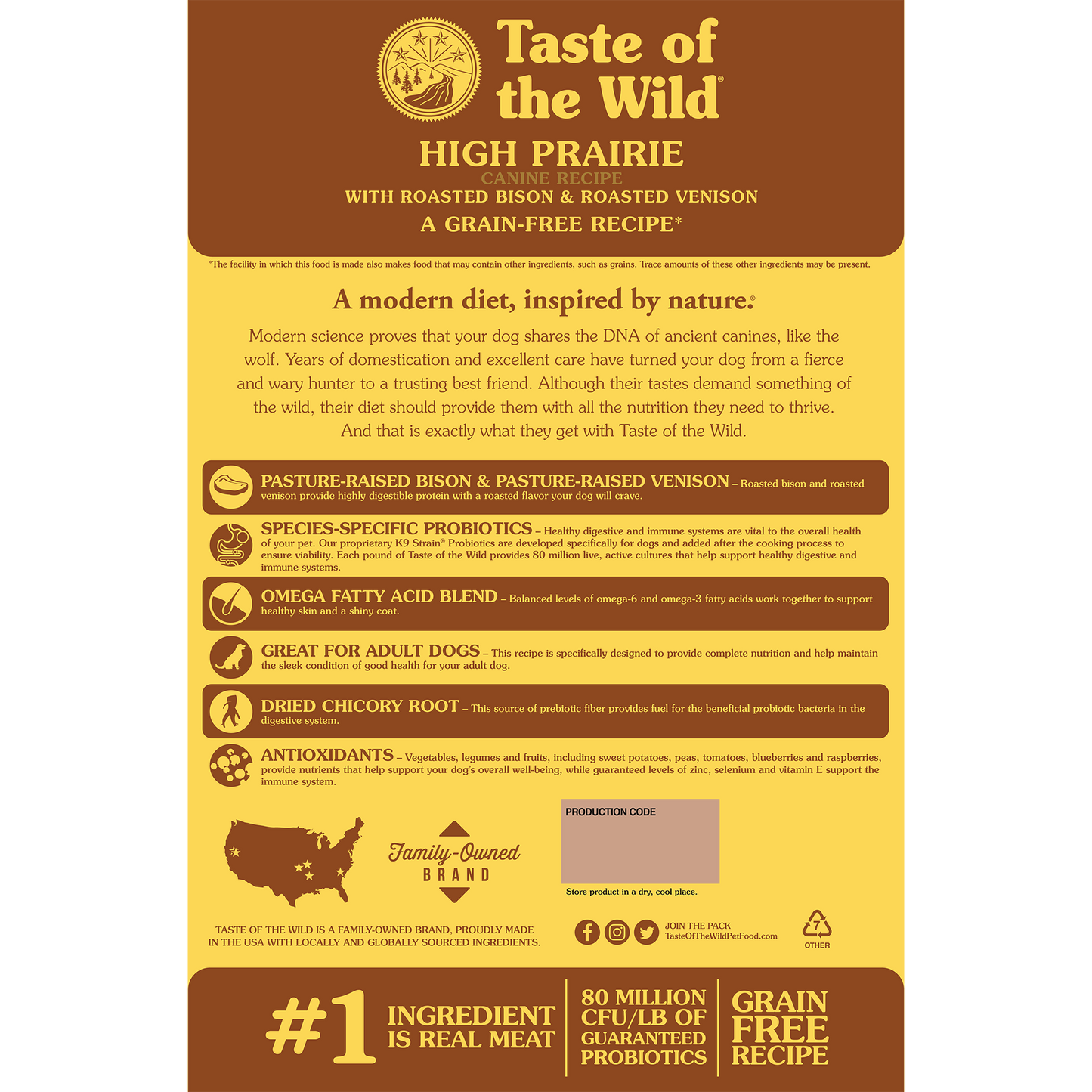 Taste of the Wild Adult High Prairie Bison and Venison Canine Food - Dry Dog Food - The Family Pet