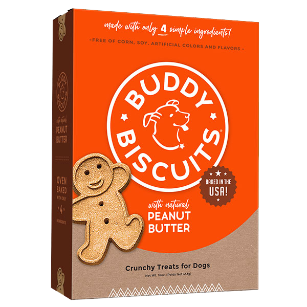 Buddy Biscuits Crunchy Peanut Butter Dog Treats - Dog Biscuits - The Family Pet