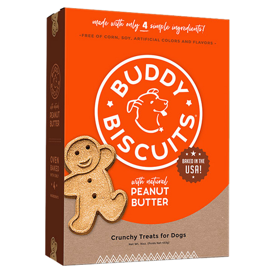 Buddy Biscuits Crunchy Peanut Butter Dog Treats - Dog Biscuits - The Family Pet