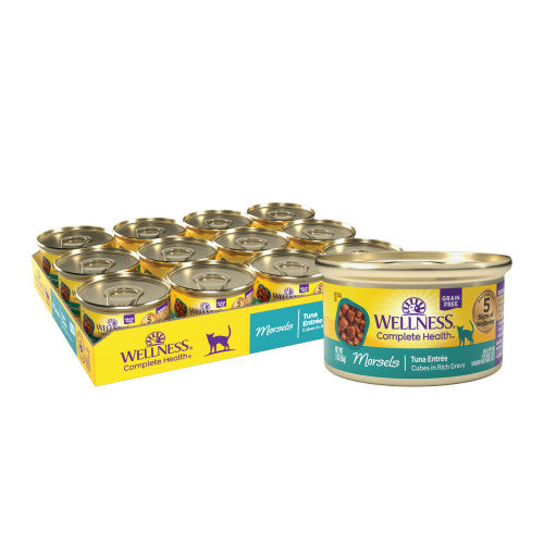 Wellness Complete Health Adult Morsels Tuna Dinner Wet Cat Food (5.5oz) - Wet Cat Food - The Family Pet