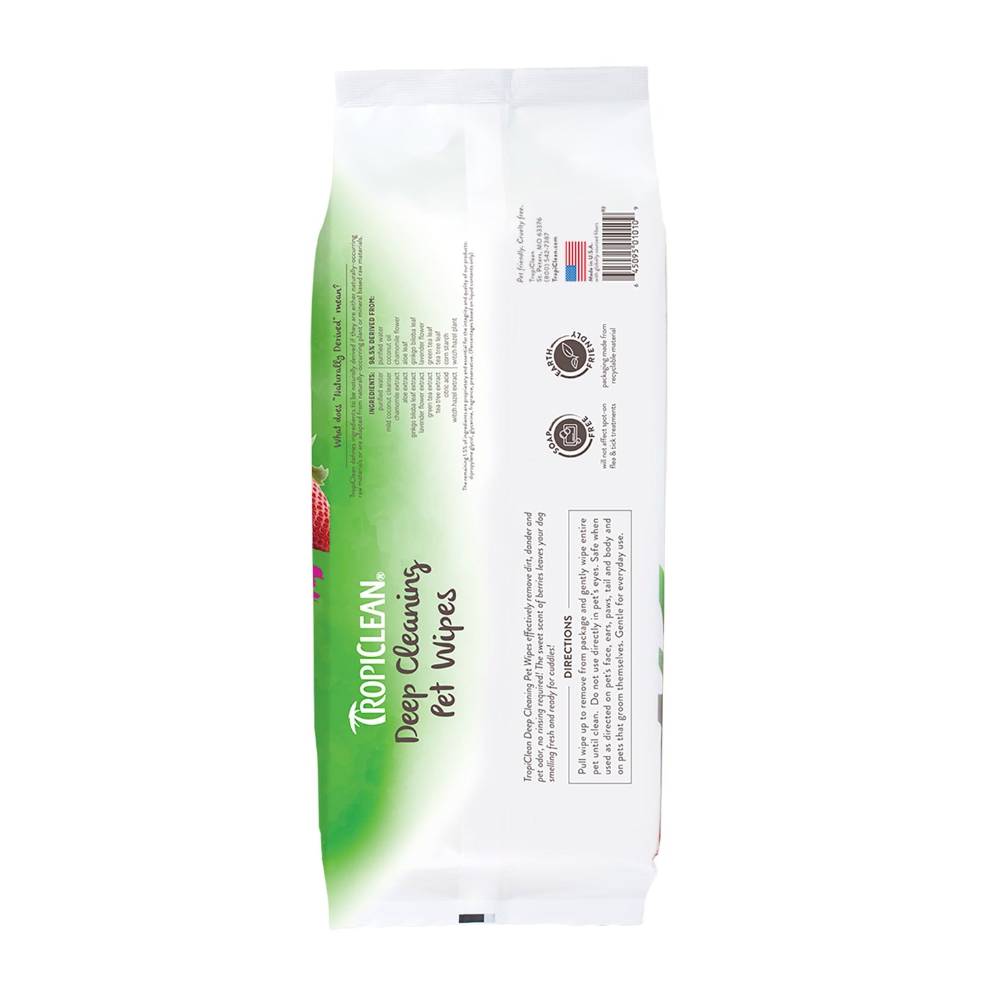 Pet Cleaning Wipes Berry Coconut 100ct Tropiclean 🧼
