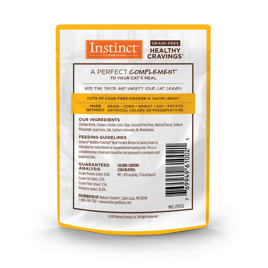 Instinct Healthy Cravings Chicken Cat Food Pouch 3Oz Wet Cat - detail view