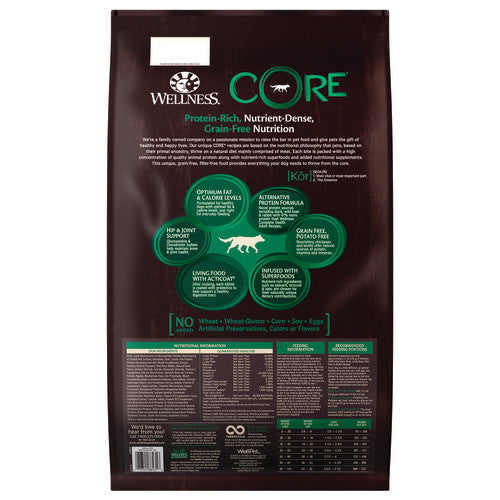 Wellness Core Adult Wildgame Duck, Turkey, Boar and Rabbit Dog Food (4lb)
