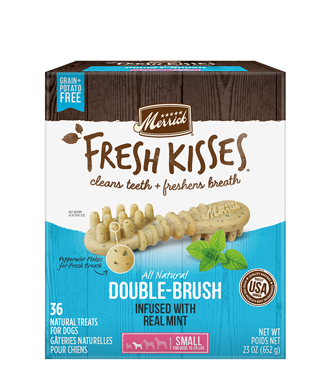 Merrick Fresh Kisses Mint Dental Treats For Small Dogs (23oz) (36Ct) - Dental Treats - The Family Pet