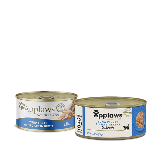 Applaws Adult Tuna Fillet with Crab in Broth Wet Cat Food (2.47oz) - Applaws Wet Cat Food - The Family Pet