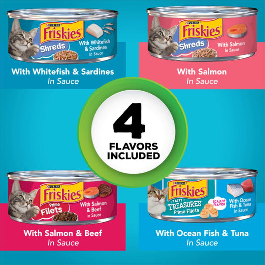 Friskies Fish-A-Licious Variety Pack Wet Cat Food 5.5oz 32ct