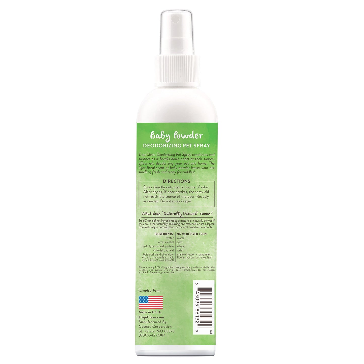 8oz Tropiclean Pet Deodorizer Spray Baby Powder - Tropiclean - The Family Pet