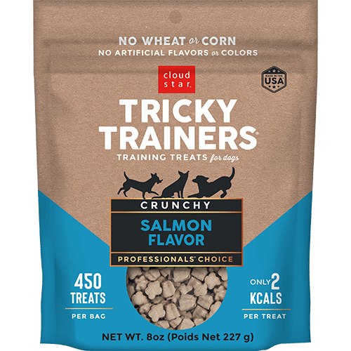 Tricky Trainers Crunchy Salmon Dog Treats (8oz) - Crunchy Dog Treats - The Family Pet