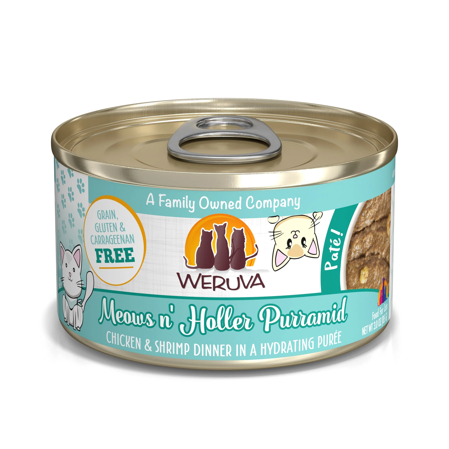 Weruva Adult Meows n' Holler Purramid Pate Cat Food (3oz) - Wet Cat Food - The Family Pet