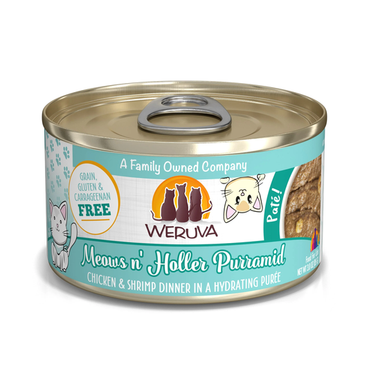 Weruva Adult Meows n' Holler Purramid Pate Cat Food (3oz) - Wet Cat Food - The Family Pet