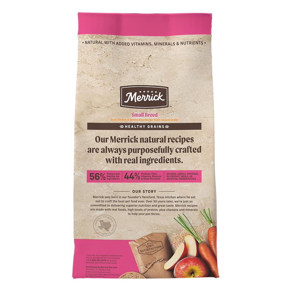Dog Food Dry Chicken Brown Rice 4lb Merrick Small Breed ๐