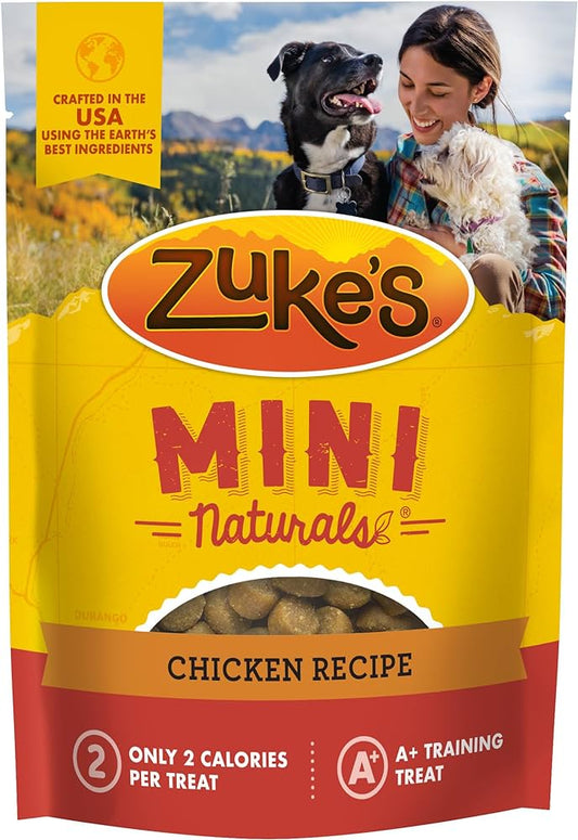 Zuke's Adult Mini Naturals Chicken Dog Treats - Soft Dog Treats - The Family Pet
