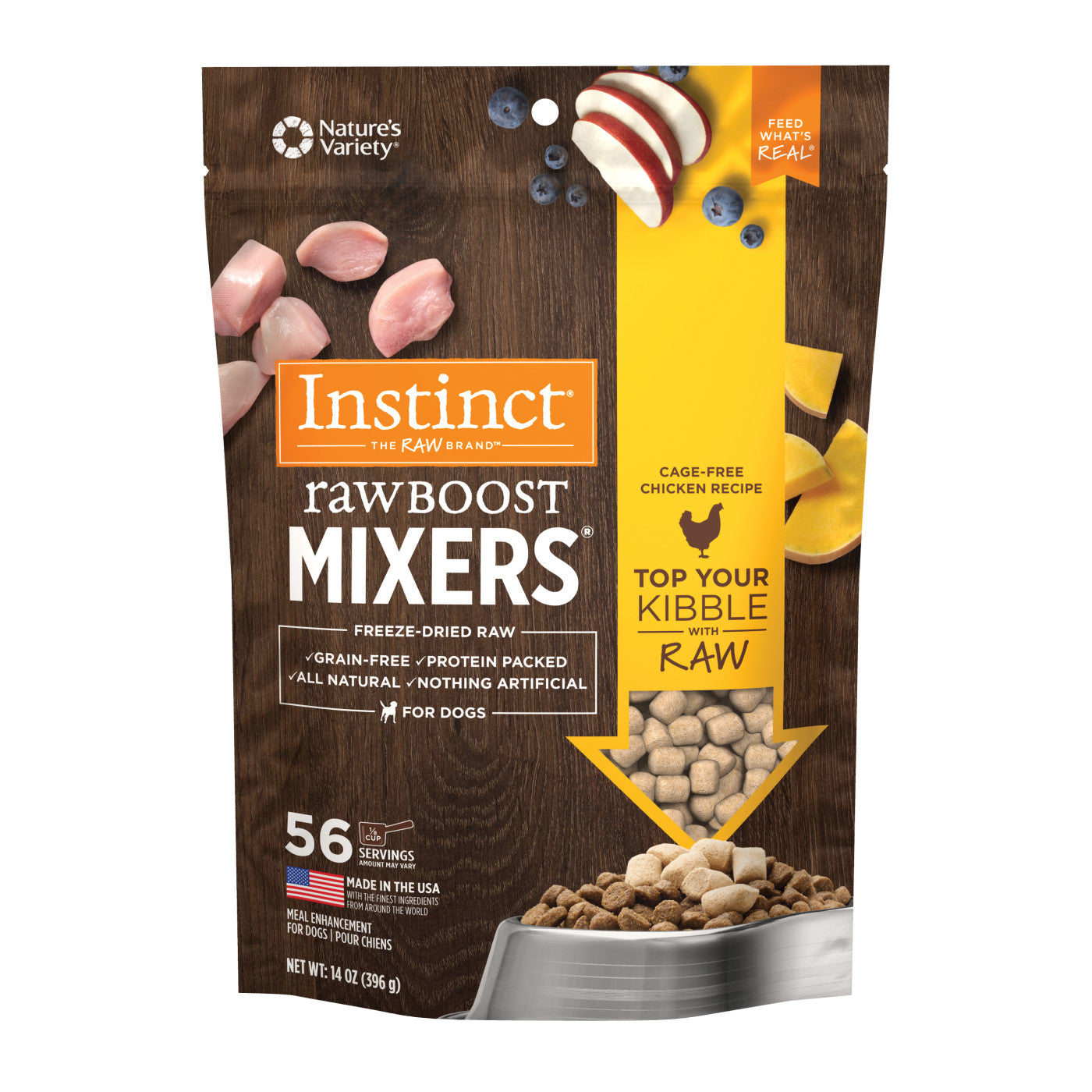 Instinct All Life Stages Raw Boost Freeze Dried Chicken Dog Mixers (6oz) - Dog Food Topper - The Family Pet