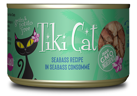 Tikicat All Life Stages Oahu'Luau Seabass (2.8oz) - Tikicat Wet Cat Food - The Family Pet