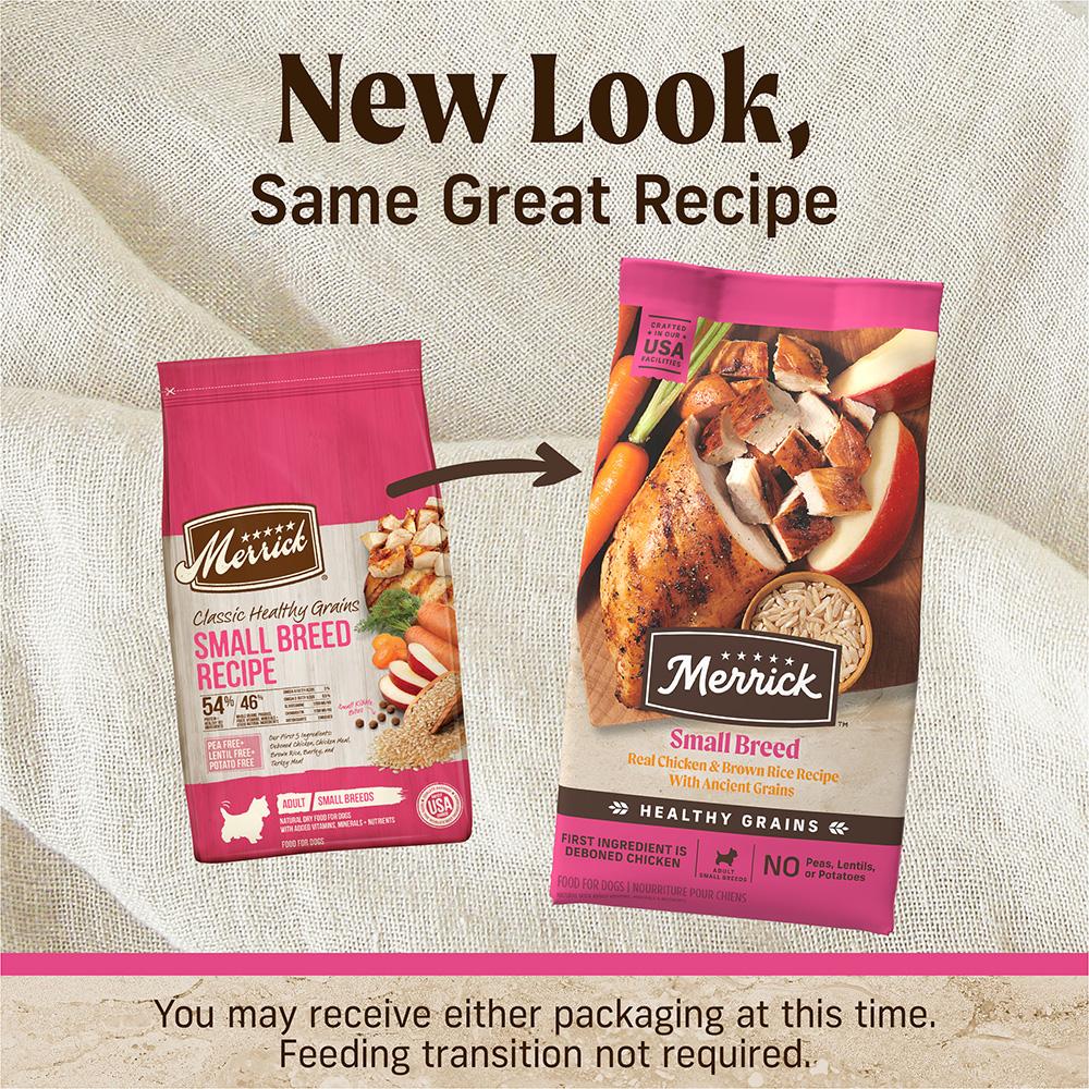 Dog Food Dry Chicken Brown Rice 4lb Merrick Small Breed ๐