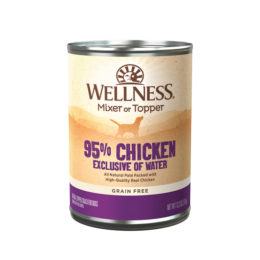 Wellness Adult 95% Chicken Wet Dog Food (13.2oz) - Wet Dog Food - The Family Pet