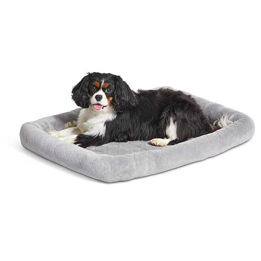 30in Midwest Diamond Stitch Bed Gray - detail view | Dog Beds at Purrfect Pet Kingdom