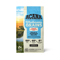 Acana Adult Wholesome Grains Duck and Pumpkins Dog Food (4lb) - Acana Dry Dog Food - The Family Pet