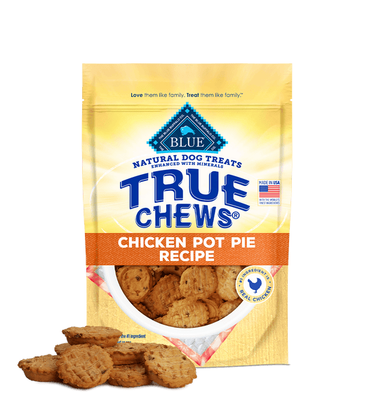 Blue Buffalo True Chews Premium Chicken Pot Pie Dog Treats (12oz) - Blue Buffalo Soft Dog Treats - The Family Pet