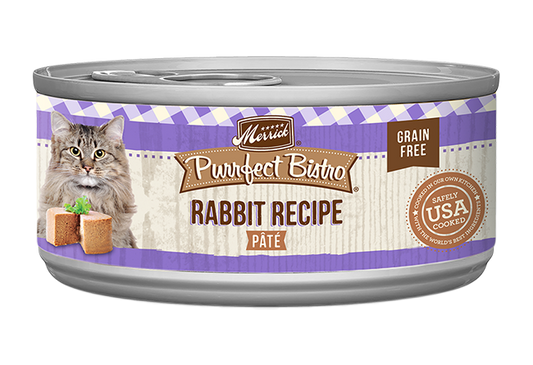 Merrick Purrfect Bistro Grain Free Adult Rabbit Pate Cat Food - Merrick Wet Cat Food - The Family Pet