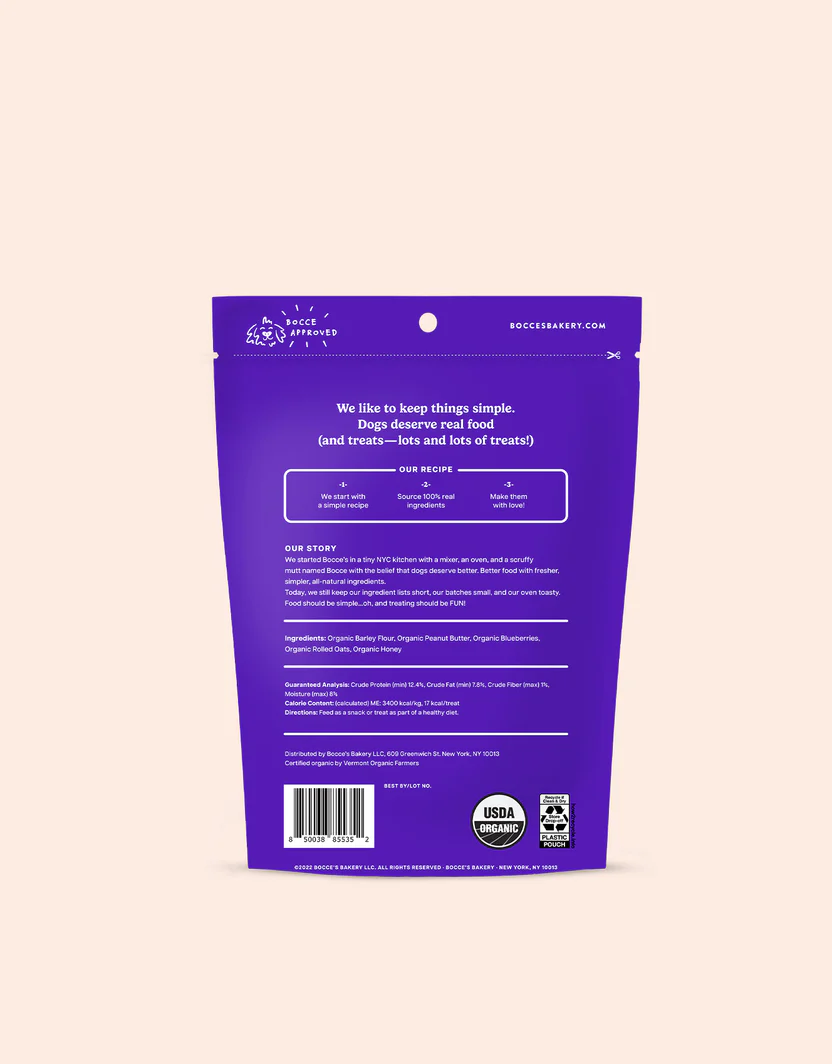 Dog Biscuits Wild Berry Biscotti Organic 12oz Bocce's 🫐