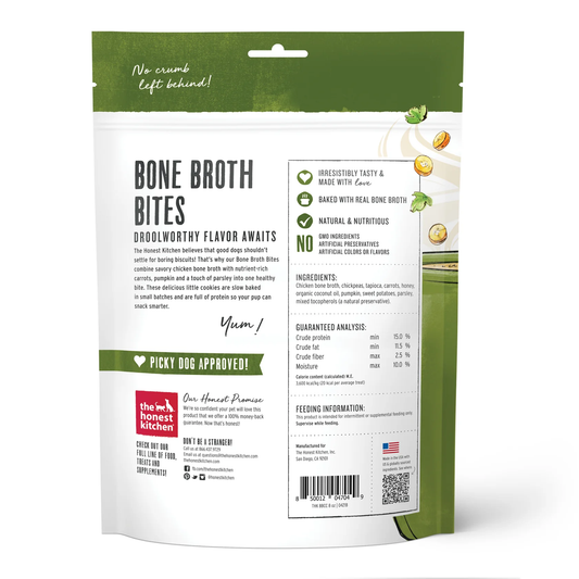 Honest Kitchen Bone Broth Bites Chicken and Carrot Dog Treats (8oz) - Honest Kitchen Dog Treats - The Family Pet