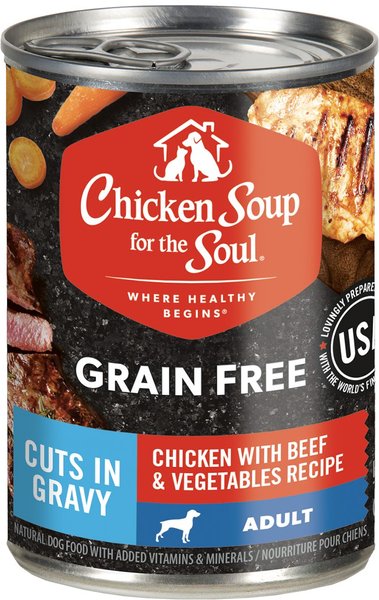 Chicken Soup for the Soul GF Chicken, Beef and Vegetables Wet Dog Food - Chicken Soup Wet Dog Food - The Family Pet