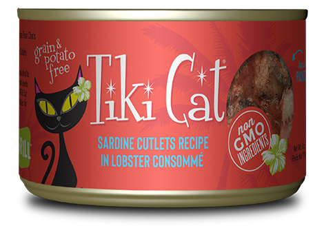 Tikicat All Life Stages Bora Bora Grill Sardine Cutlets in Lobster Consomme (2.8oz) - Tikicat Wet Cat Food - The Family Pet