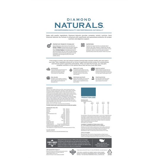 Diamond Naturals Adult Skin & Coat Salmon and Potato Dry Dog Food