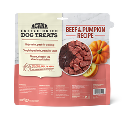 Acana Freeze Dried Beef and Pumpkin Dog Treats (3.25oz) - Freeze Dried Dog Treats - The Family Pet
