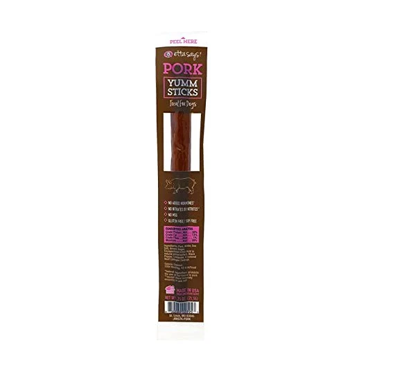 Dog Treats Pork Sausage Stick 0.75oz Etta Says Human Grade ๐ญ