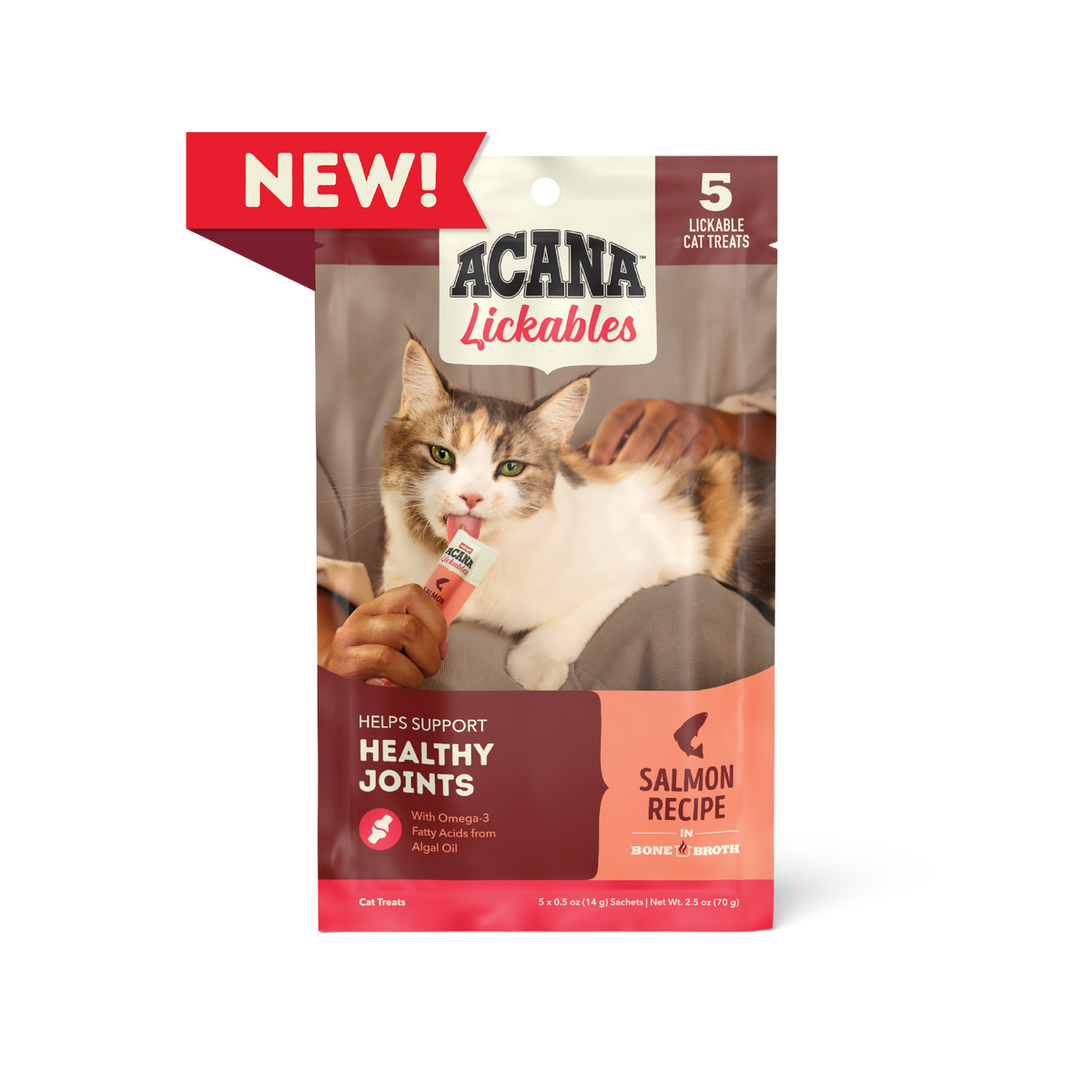 Cat Treats Lickable Salmon 2.5 Oz Acana ๐