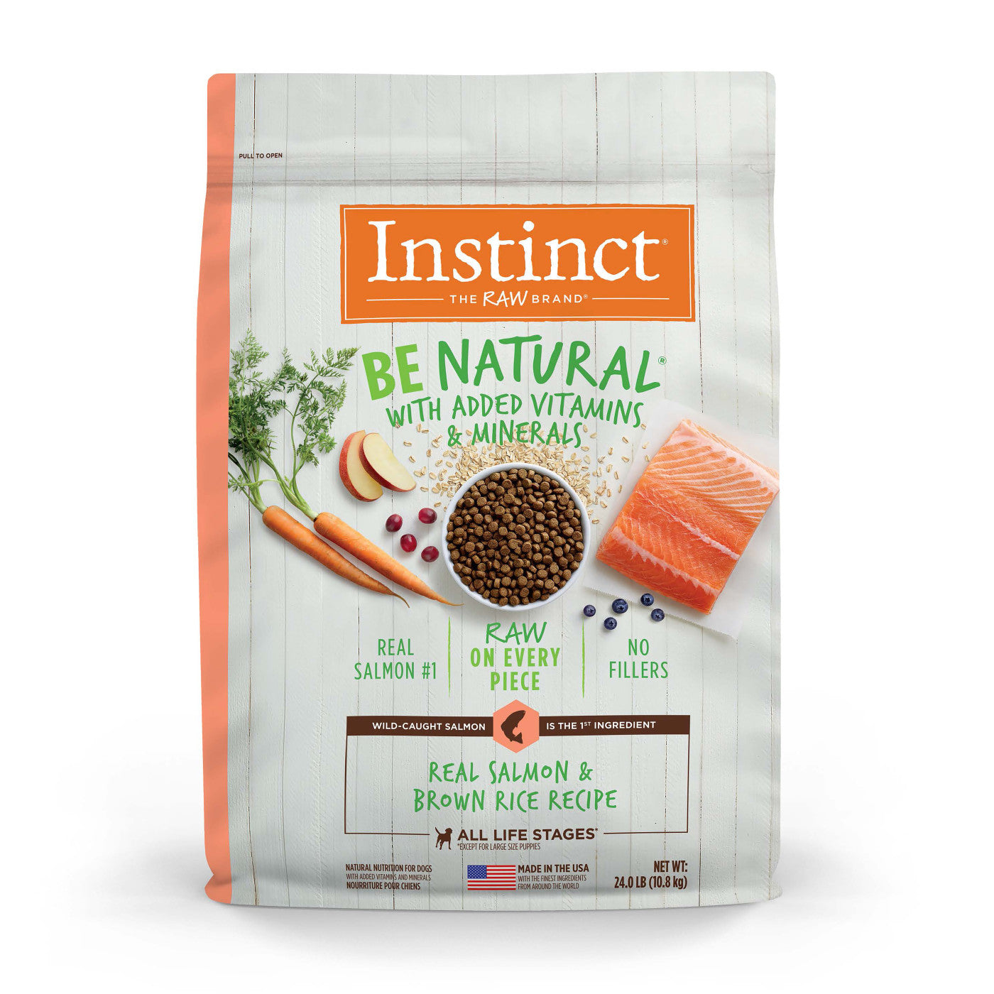 Dry Dog Food Salmon Brown Rice 24lb Instinct ๐