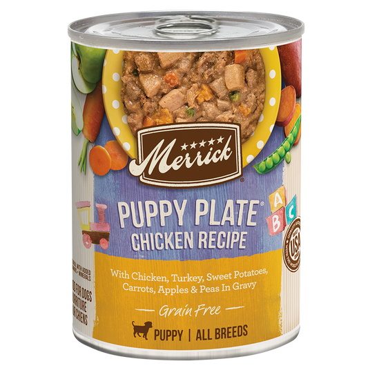 Merrick Grain Free Puppy Plate Chicken Wet Dog Food (12.7oz) - Wet Dog Food - The Family Pet