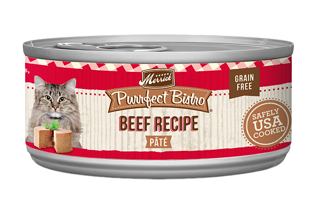 Merrick Purrfect Bistro Grain Free Adult Beef Pate Cat Food - Merrick Wet Cat Food - The Family Pet