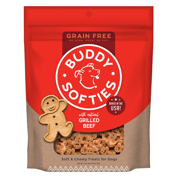 Buddy Softies Grain Free Beef Dog Treats (5oz) - Buddy Softies Dog Treats - The Family Pet
