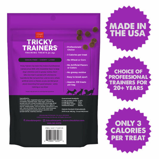 Tricky Trainers Soft and Chewy Grain Free Liver Dog Treats (12oz) - Tricky Trainers Dog Treats - The Family Pet