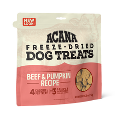 Acana Freeze Dried Beef and Pumpkin Dog Treats (3.25oz) - Freeze Dried Dog Treats - The Family Pet